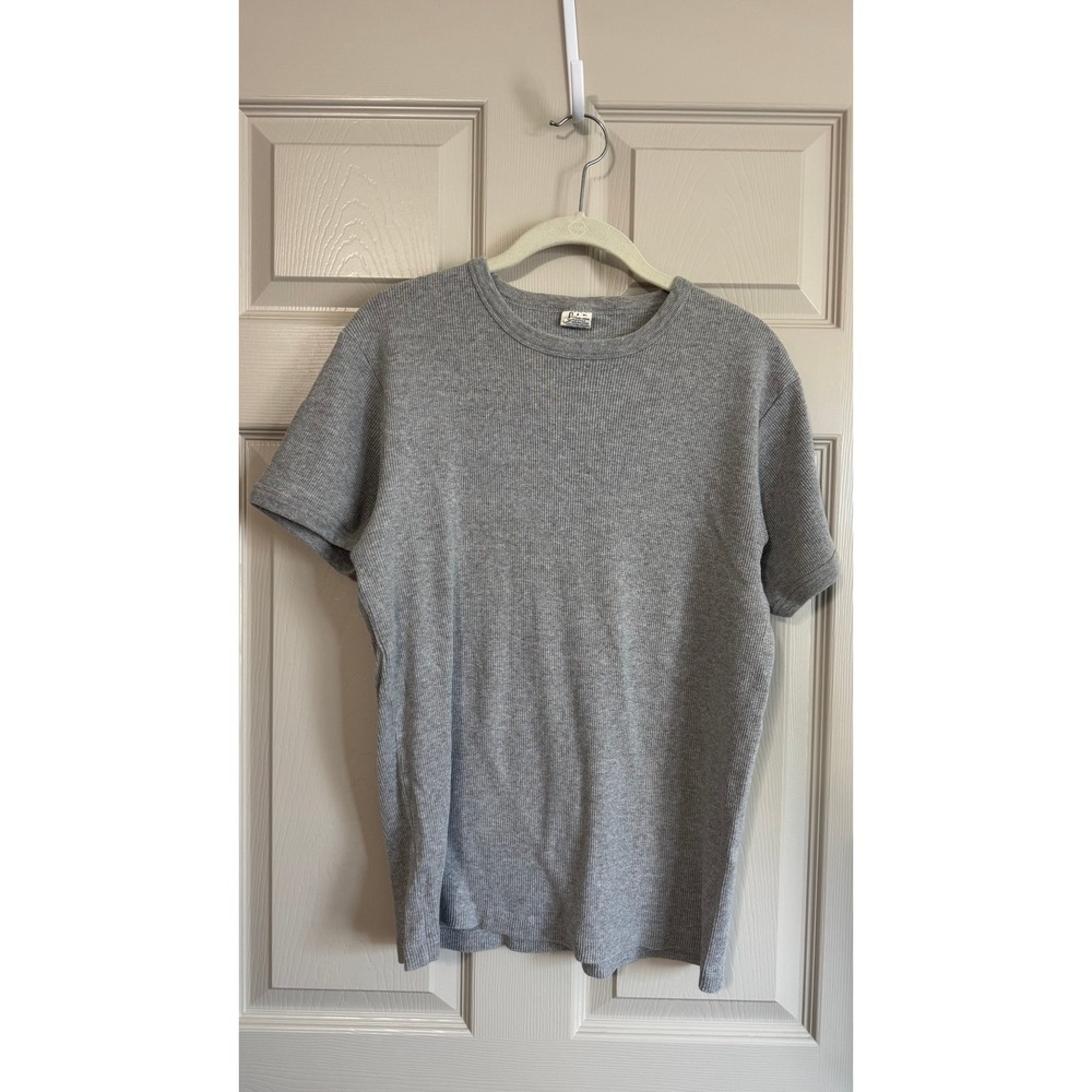 Vintage Gap Gray Ribbed Short Sleeve Cotton Muscle Shirt Mens Size M 90s Y2K